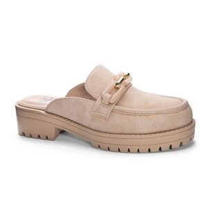 Women's Beige Loafer Mules